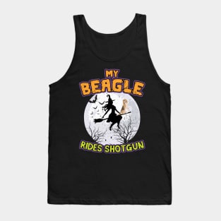 My Beagle Rides Shotgun Halloween 2021 Tank Top